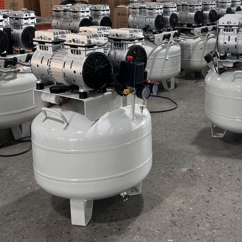 Silent Piston 2HP Oil Free Air Compressor 8bar  270 L/min W/ 50L Steel Tank